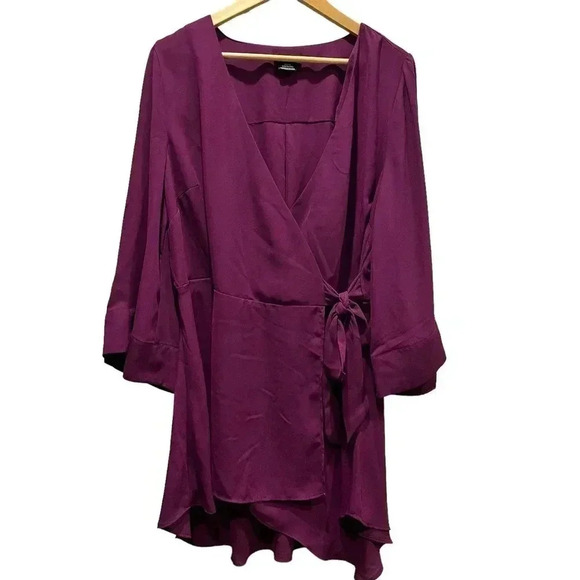 City Chick Wrap Shibara Vibes Top Magenta Size 14 - Picture 4 of 9